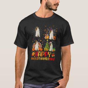 Camiseta Halloween Natal  Cachorro Chin Japonês Hallothanks