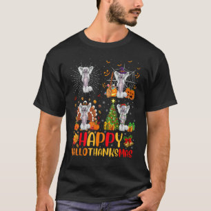 Camiseta Halloween Natal   Cão Crestado Chinês Hallotha