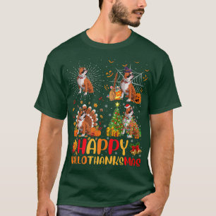 Camiseta Halloween Natal Engraçado Cachorro Inglês Hallotha