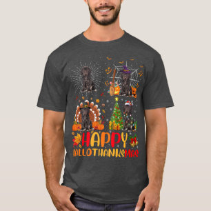 Camiseta Halloween Natal Engraçado Cane Corso Cão Hallothan