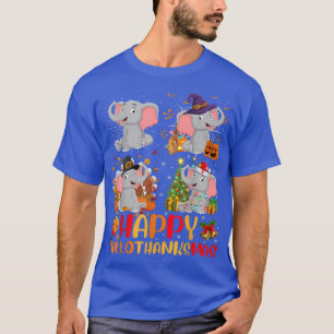 Camiseta Halloween Natal Engraçado Elefante Indiano Halloth