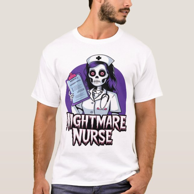 Camiseta Halloween Nightmare Nurse Classic T-Shirt (Frente)