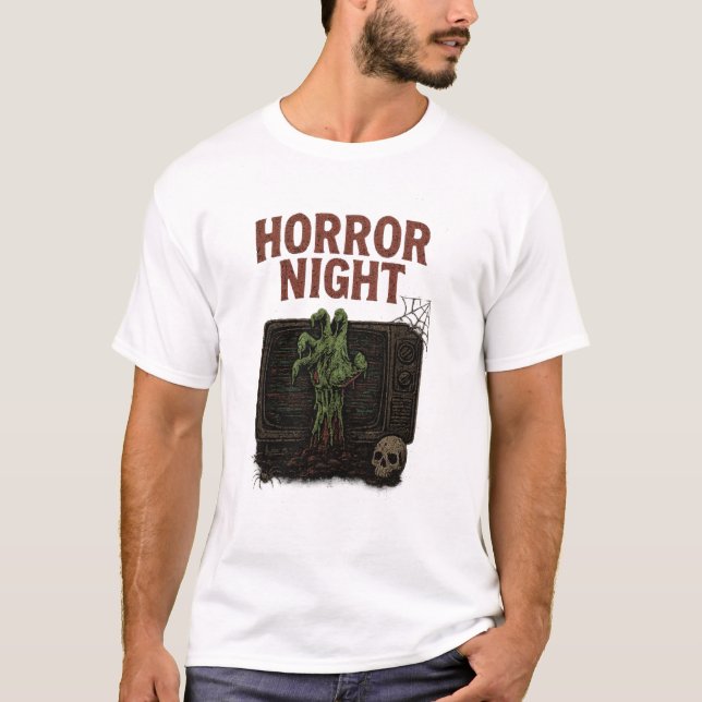 Camiseta Halloween noturno horroroso Roupas unisexo fêmea m (Frente)