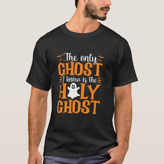 Camiseta Halloween O Único Fantasma Que Conheço É O Espírit (Frente)