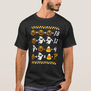 Camiseta Halloween Ordem de Operações Teste de Matemática P