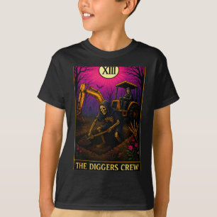 Camiseta Halloween Para Caminhão Escavadeira De Trabalhador