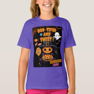 Camiseta Halloween para Meninas   Boo Belo Hallowe
