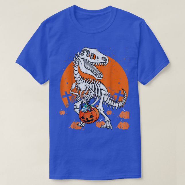 Camiseta Halloween Para Meninos Dinossauro Para Retirar Bom (Frente do Design)
