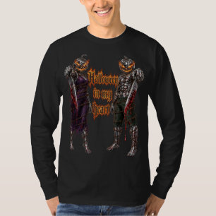 Camiseta Halloween Para Sempre No Meu Coração Abóbora Gótic