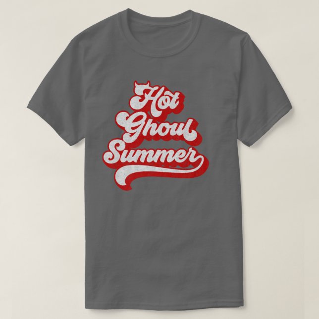 Camiseta Halloween Parody Gótico Spooky Summertime Hot Ghou (Frente do Design)