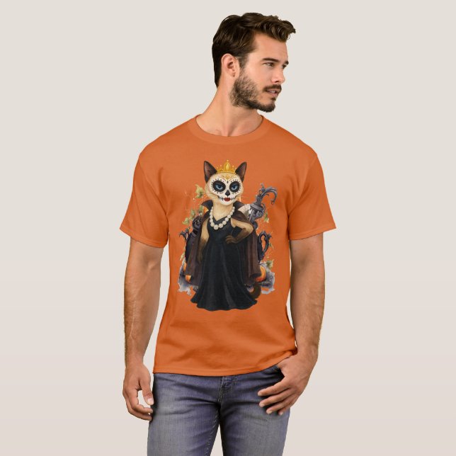 Camiseta Halloween Party by Siamese Cat Witch (Frente Completa)