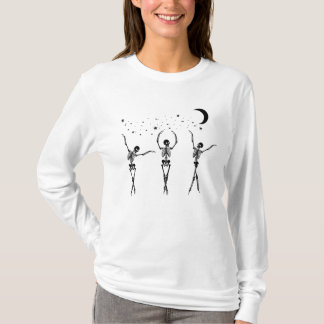 Camiseta Halloween Party Dancing Skeleton Shirt Skeletons