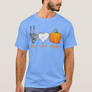 Camiseta Halloween Peace Love Pumpkin Fall Halloween 3