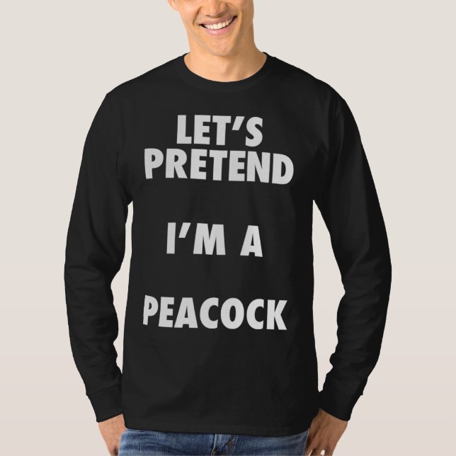 Camiseta Halloween Peacock Costume Shirt, Pretend I'm A Pea (Frente)