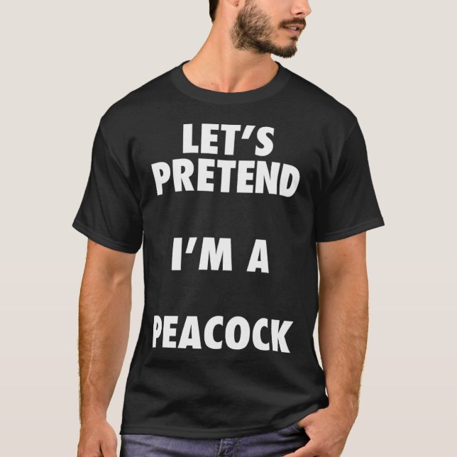 Camiseta Halloween Peacock Costume Shirt, Pretend I'm A Pea (Frente)