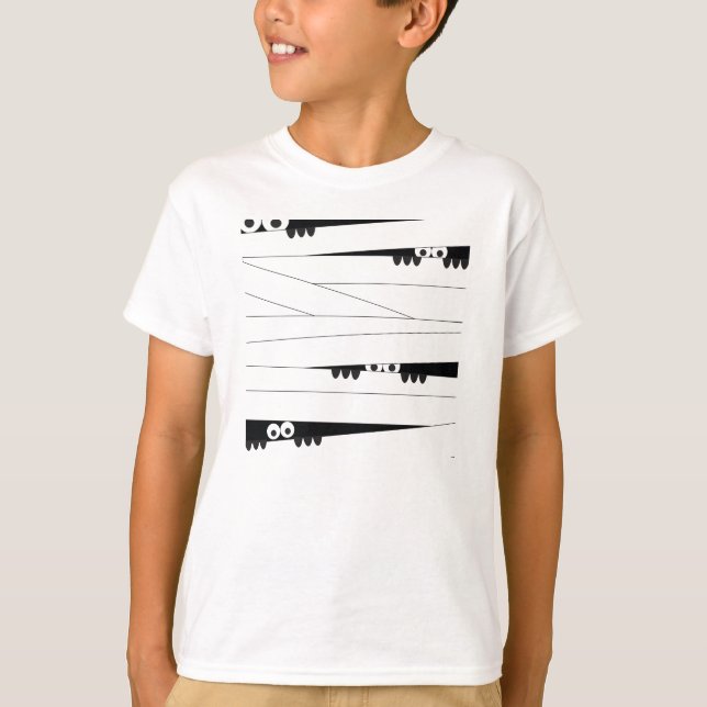 Camiseta Halloween Peeking Mummy (Frente)