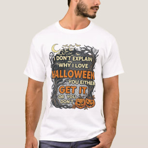 Camiseta Halloween Pegue-o Assustador Árvore Abóboras Morce