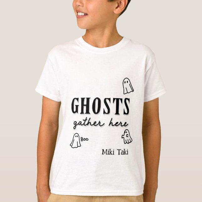 Camiseta Halloween Personalizado Brincadeiro moderno (Frente)