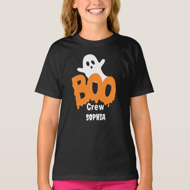 Camiseta Halloween Personalizado De Crianças De Tripulação  (Frente)