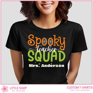 Camiseta Halloween Personalizável de Grupo de Professores S