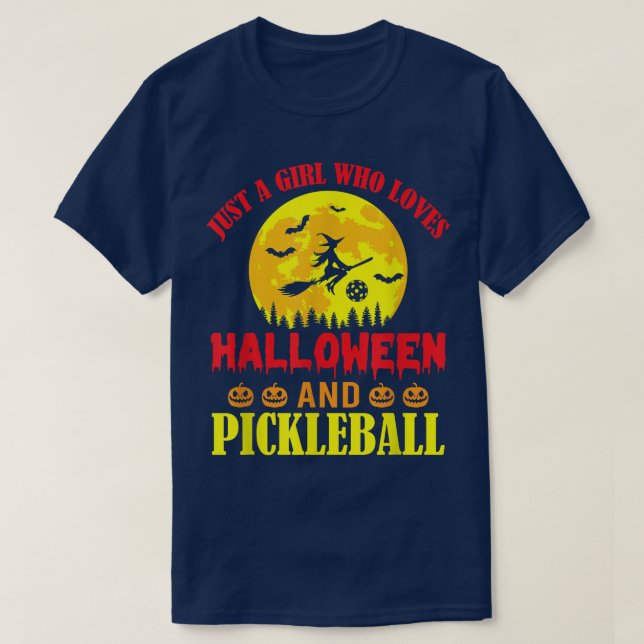 Camiseta Halloween Pickleball Tee Apenas Uma Menina Que Ama (Frente do Design)