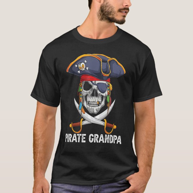 Camiseta Halloween  Pirate Grandpa (Frente)
