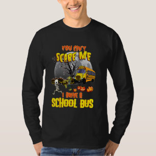 Camiseta Halloween Pode Me Assustar Eu Dirigir Um Ônibus Es