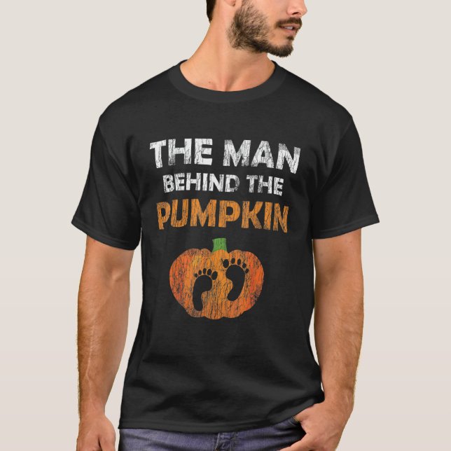 Camiseta Halloween Pregnancy  For Men Expecting Pumpkin Cos (Frente)