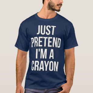 Camiseta Halloween Pretende-Me Um Crayon De Halloween Pregu
