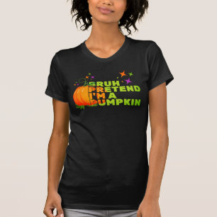 Camiseta Halloween PRETENDE QUE SOU UMA QUEDA DE PUMPKIN