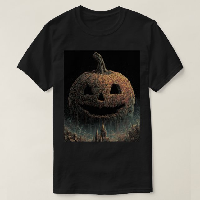 Camiseta Halloween Printed T-Shirts – Spooky, Stylish & Sup (Frente do Design)
