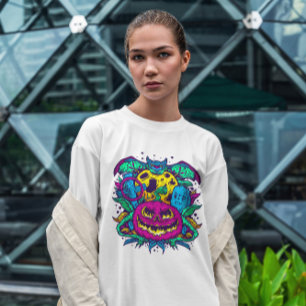 Camiseta Halloween Psicodélico