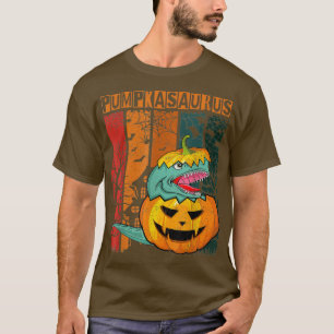 Camiseta Halloween Pumpkasaurus Dinossauro Crianças Menino 