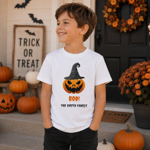 Camiseta Halloween Pumpkin "BOO!" - Nome Personalizado