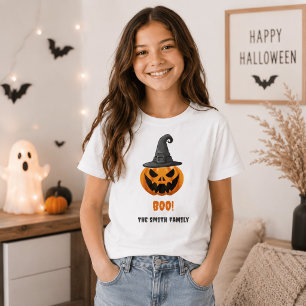 Camiseta Halloween Pumpkin "BOO!" - Nome Personalizado