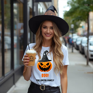 Camiseta Halloween Pumpkin "BOO!" - Nome Personalizado