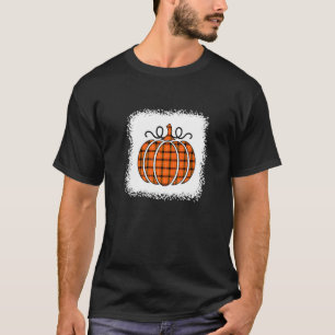 Camiseta Halloween Pumpkin Branqueado Laranja Xadrez Me