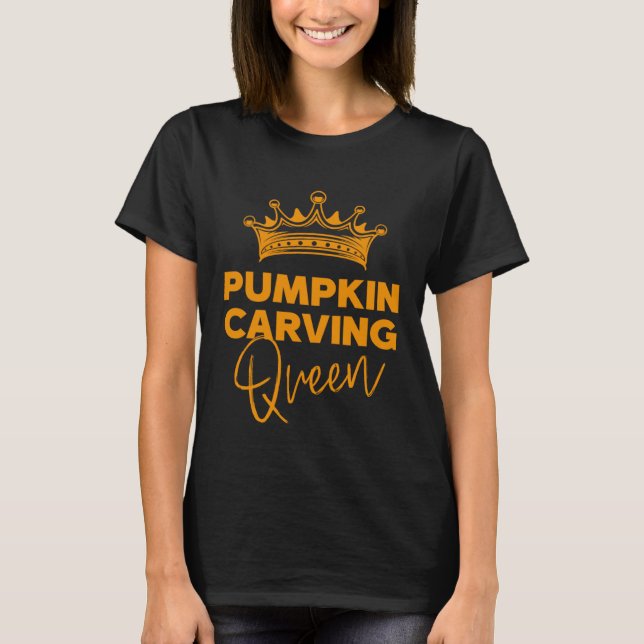 Camiseta Halloween Pumpkin Carving King Trick Treume (Frente)