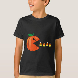 Camiseta Halloween Pumpkin Comendo Milho Doce