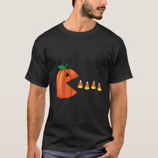 Camiseta Halloween Pumpkin Comendo Milho Doce