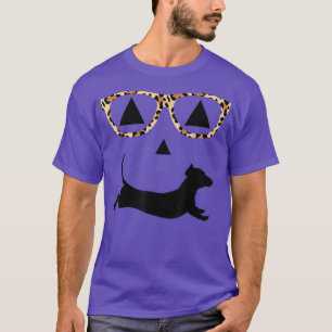 Camiseta Halloween Pumpkin Dachshund Jack-o-lantern Leopard