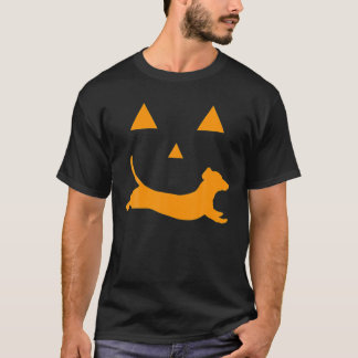 Camiseta Halloween Pumpkin Dachshund Jack-O'-Lanterna