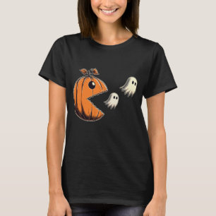 Camiseta Halloween Pumpkin e Ghost Spooky Design