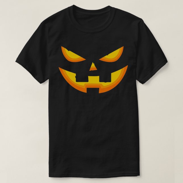 Camiseta Halloween Pumpkin Face Design  (Frente do Design)
