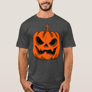 Camiseta Halloween Pumpkin Face Jack O Lantern Crianças Gi