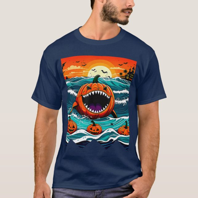 Camiseta Halloween Pumpkin Funny Summerween Spooky Summer K (Frente)