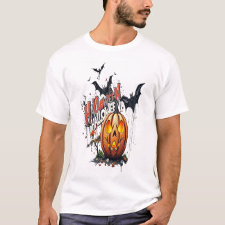 Camiseta halloween pumpkin graffiti art T-Shirt