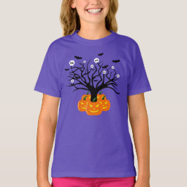 Camiseta Halloween Pumpkin Jack o’ Lanterna Árvore Morto