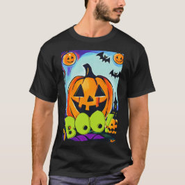 Camiseta Halloween Pumpkin Patch MisHead: Bats e Boos