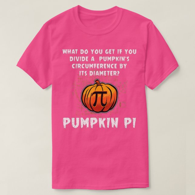 Camiseta Halloween Pumpkin Pi Engraçado Professores De Geom (Frente do Design)